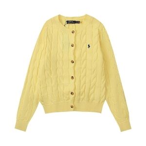 Polo by Ralph Lauren Women's Yellow Cable Knit Sweater